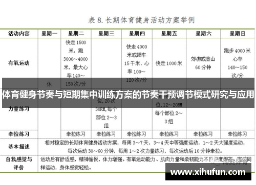 体育健身节奏与短期集中训练方案的节奏干预调节模式研究与应用